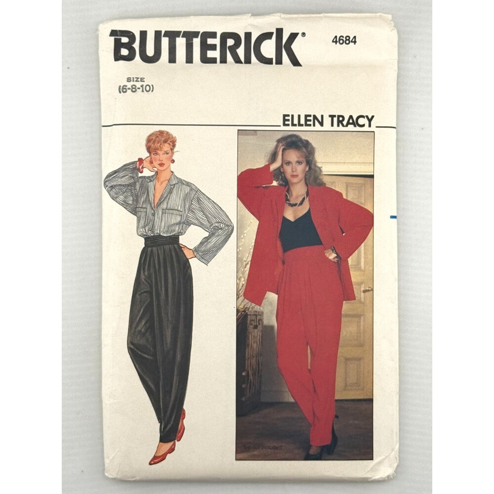 Butterick 4684 Ellen Tracy Jacket Pants Sewing Pattern Sz 6-10 Uncut VTG